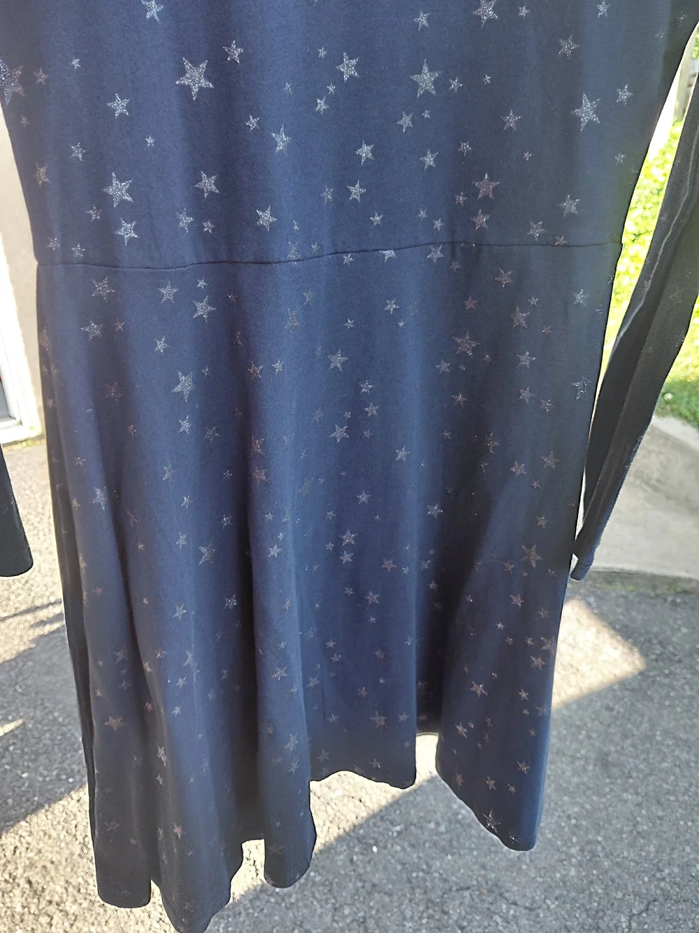 Children's Place Navy Star Print Long Sleeve Skater Dress